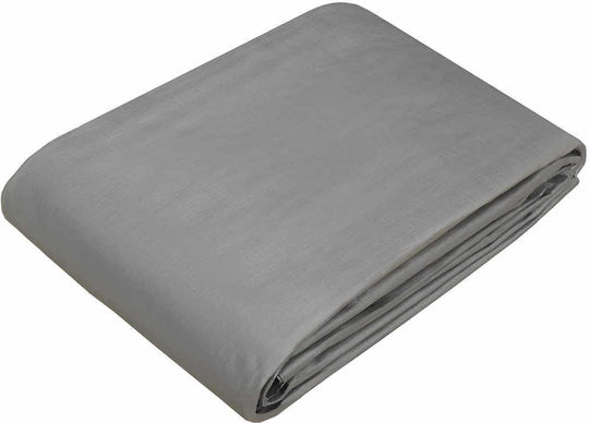 vidaXL Αδιάβροχος Μουσαμάς 260gr/m² 6x6μ. Βαρέως Τύπου Γκρι