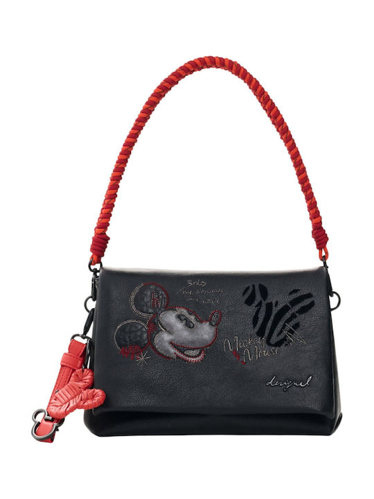 Knitted Women's Handbag Shoulder Black