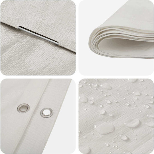 vidaXL Waterproof Tarpaulin 180gr/m² 5x3m Light Type White