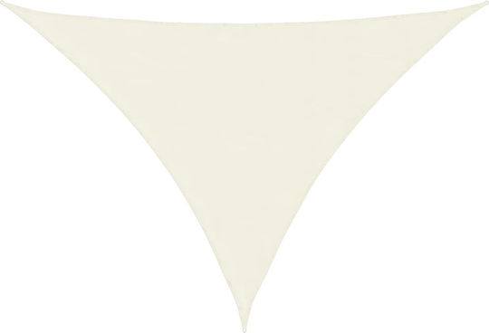 vidaXL Триъгълник Shade Sail Екрю С парчета & с PU покритие 3.5x3.5x4.9m изработен от плат Oxford