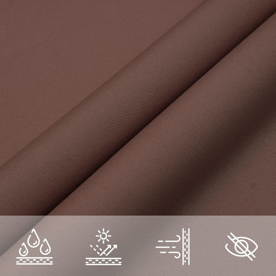 vidaXL Triangle Shade Sail Brown With Hoop & with PU Coating 4.5x4.5m made of Oxford fabric