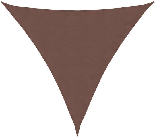 vidaXL Dreieck Sonnensegel Braun Mit Hoop & mit PU-Beschichtung 3x3m hergestellt aus Oxford-Gewebe
