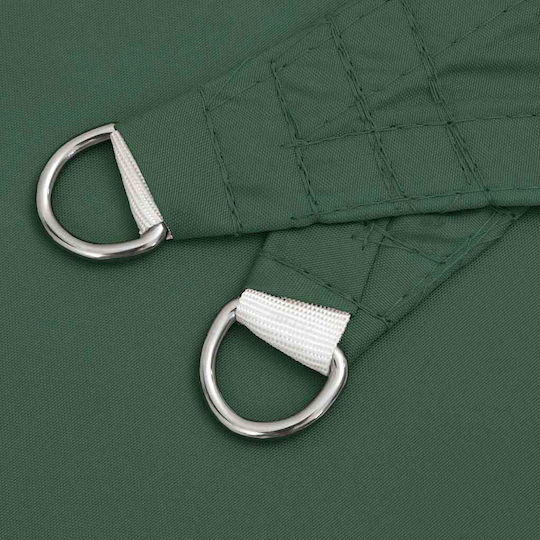 vidaXL Dreieck Sonnensegel Grün Mit Hoop & mit PU-Beschichtung 5x5x6m hergestellt aus Oxford-Gewebe