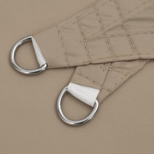 vidaXL Dreieck Sonnensegel Braun Mit Hoop & mit PU-Beschichtung 5x5x6m hergestellt aus Oxford-Gewebe