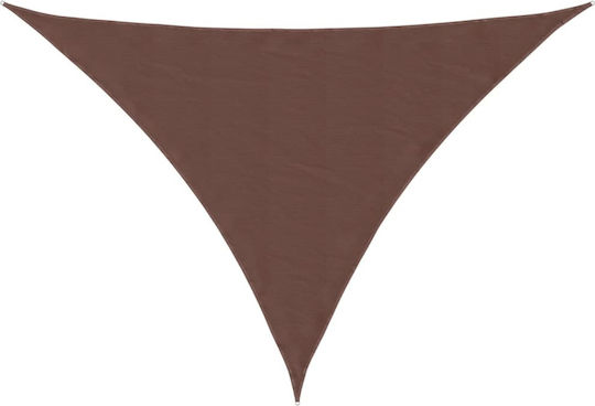 vidaXL Dreieck Sonnensegel Braun Mit Hoop & mit PU-Beschichtung 3x3x4.24m hergestellt aus Oxford-Gewebe