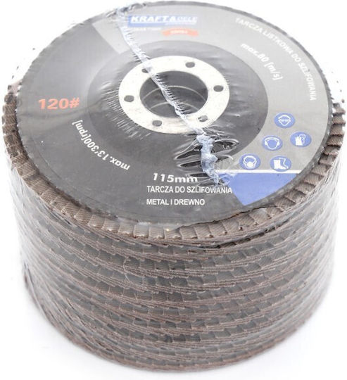 Kraft & Dele Disc de șlefuire P40 pentru șlefuire Μetal, de lemn și Materiale de construcție 115mm 10buc