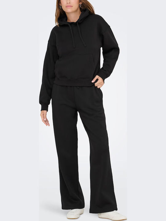 Only Sweatshirt Black with Hood