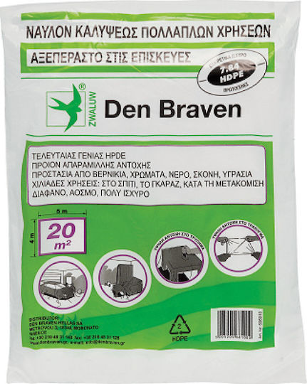 Bostik Den Braven Nylon pentru vopsit 7 microns pentru 20m² Drop Sheet 50 bucăți