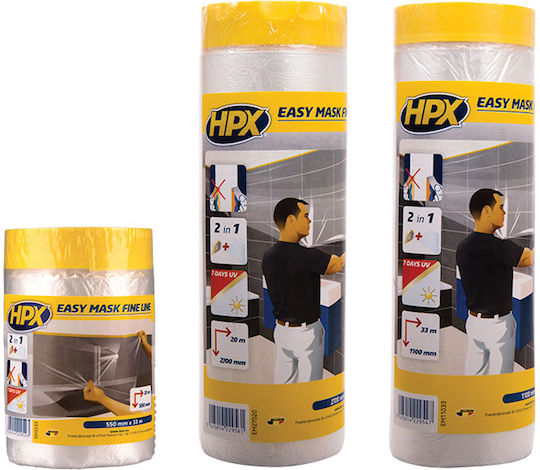Ηρχ Easy Mask Film Διάφανη Μεμβράνη Χαρτοταινία 550mmx33m