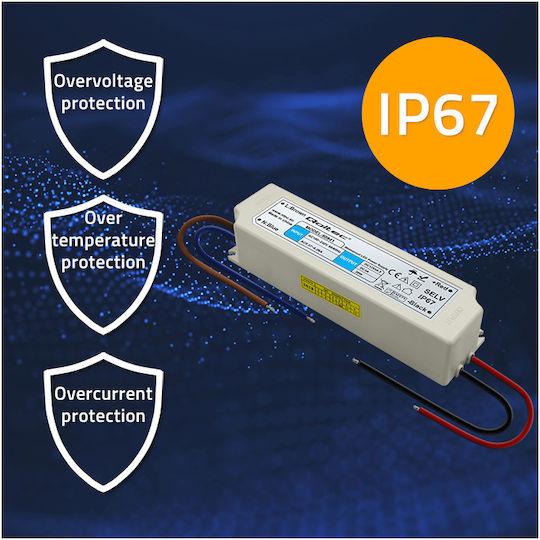 Qoltec Sursă de alimentare LED Etanș IP67 Putere 36W cu Tensiune de Ieșire 12V