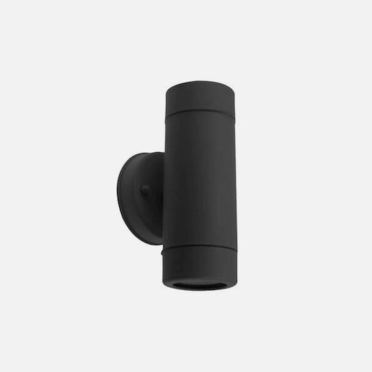 Adeleq Wall-Mounted Outdoor Spot Light GU10 IP44 Double Beam Graphite