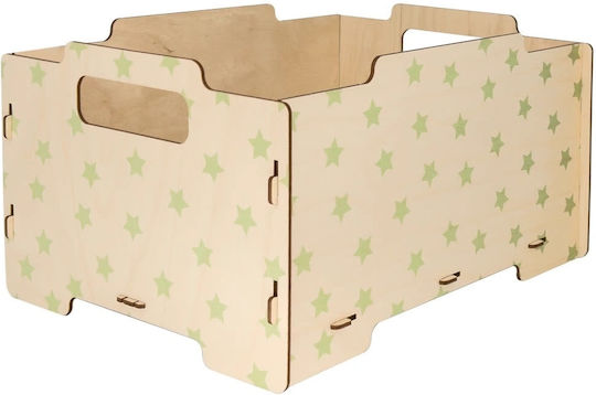Ango Kinder-Spielzeugkiste aus Holz Grün 26,5x34,5x18,5cm 2 Stück