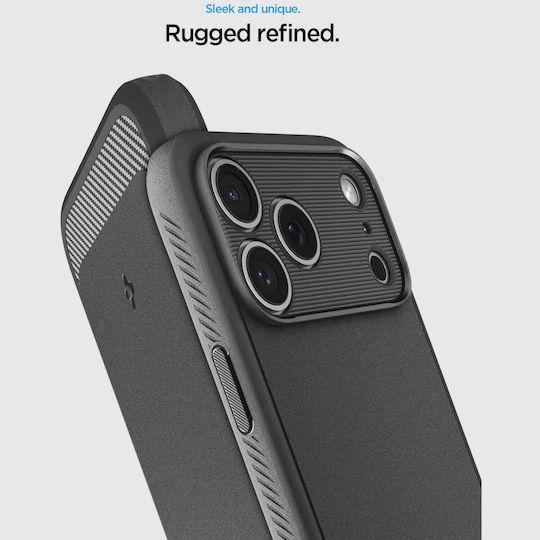 Spigen Rugged Armor MagSafe Back Cover Σιλικόνης Γκρι (iPhone 17 Pro Max)