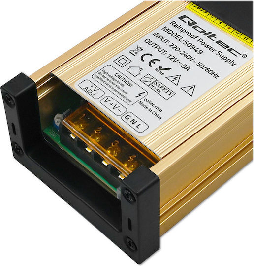 Qoltec Τροφοδοτικό LED IP45 Ισχύος 60W με Τάση Εξόδου 12V