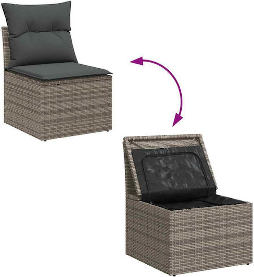 Garten- und Outdoor-Möbelsets Wohnzimmer Typsatz 9 Stück Grau