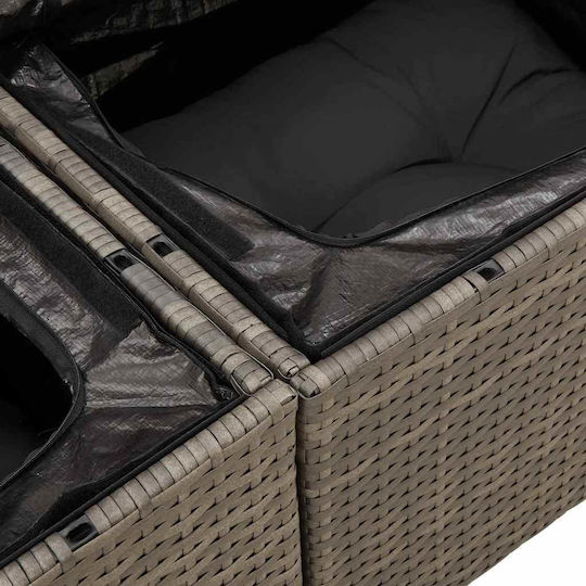 Garten- und Outdoor-Möbelsets Wohnzimmer Typsatz 9 Stück Grau