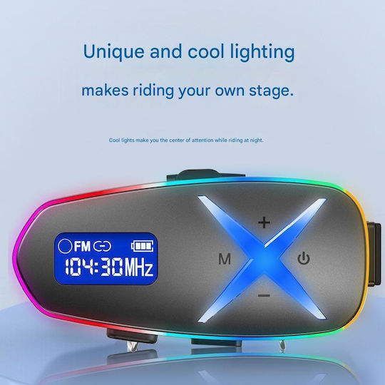 K16 2X Single Intercom for Motorcycle Helmet with Bluetooth