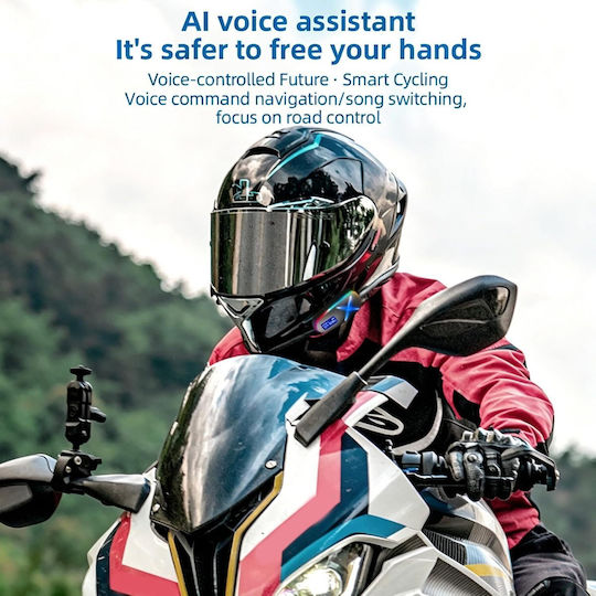 K16 2X Single Intercom for Motorcycle Helmet with Bluetooth
