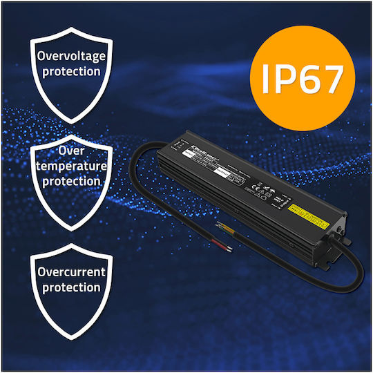 Qoltec LED-Netzteil Wasserdicht IP67 Leistung 100W mit Ausgangsspannung 12V