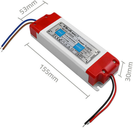 Qoltec LED Захранване IP20 Мощност 60W с Изходно Напрежение 12V