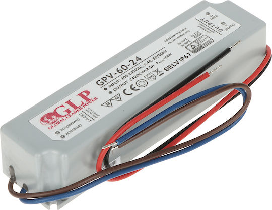 Sursă de alimentare bandă LED 24v 60w IP67 de înaltă calitate