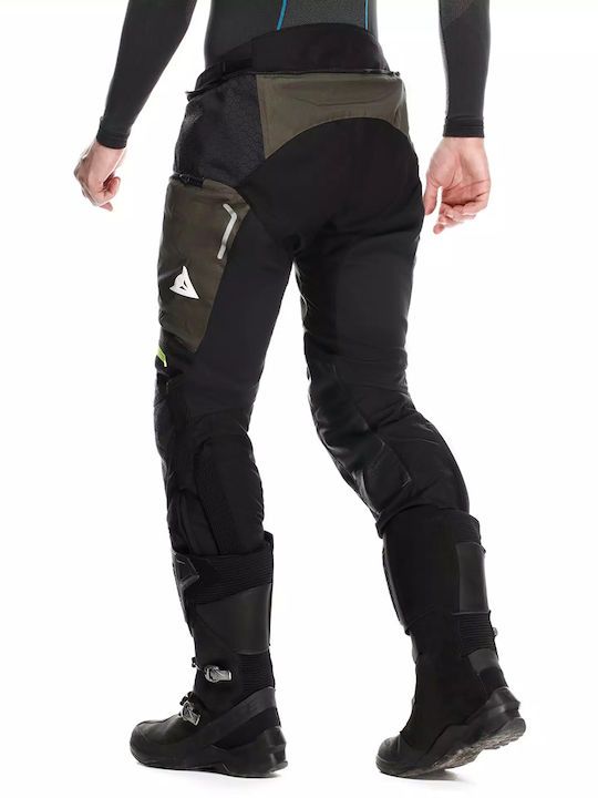 Dainese Super Adventure Absøluteshell Bărbați Pantaloni Motocicletă 4 Anotimpuri Waterproof Black/Tarmac/Fluo Yellow