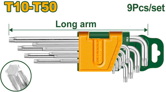 Jadever Σετ 9 Κλειδιά Torx