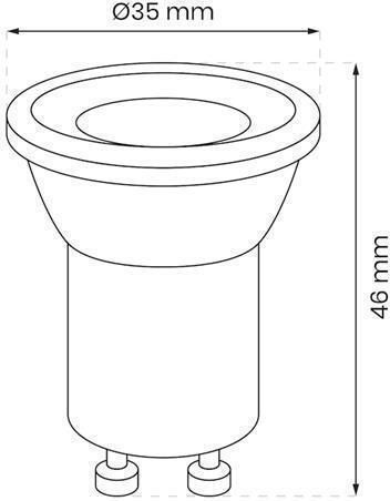 Eko Light Λάμπα LED 3W για Ντουί GU10 Θερμό Λευκό 150lm
