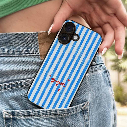Sonique Stripe Stories Series Handyhülle Honor 70 Lite 5G Bonjour Blau