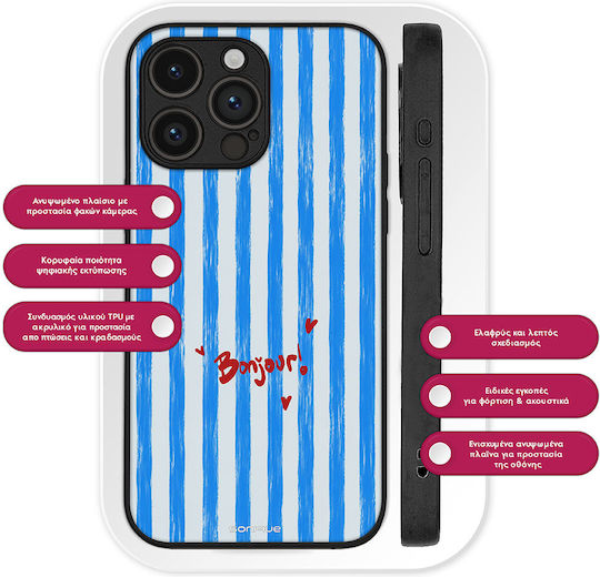 Sonique Stripe Stories Series Handyhülle Honor 70 Lite 5G Bonjour Blau