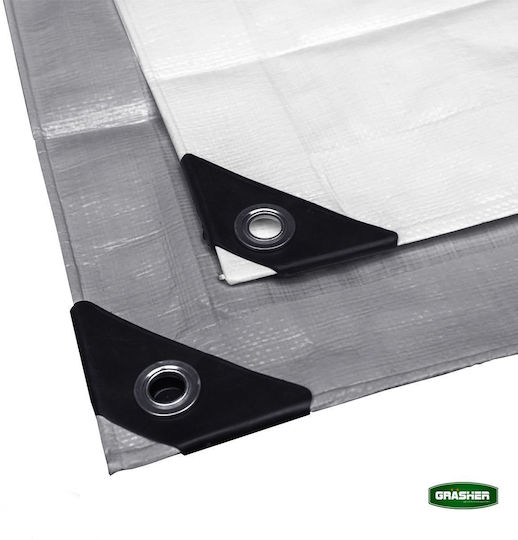 Grasher Αδιάβροχος Μουσαμάς 120gr/m² 3x5μ. Ελαφρού Τύπου Λευκός