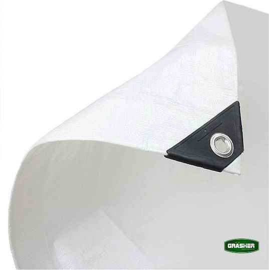 Grasher Waterproof Tarpaulin 120gr/m² 5x4m. Light Type White
