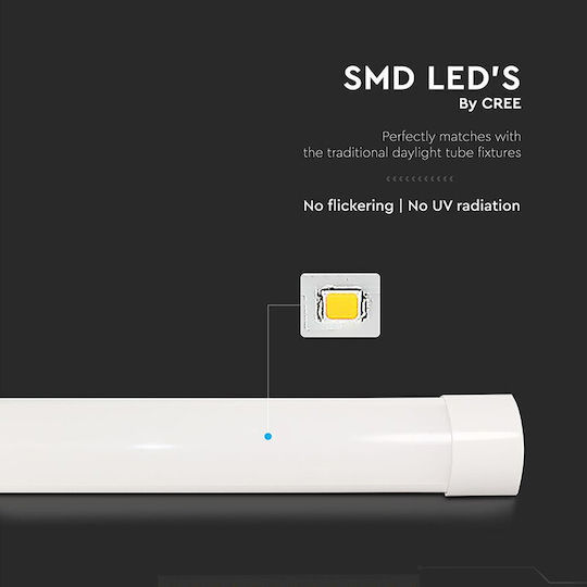 V-TAC LED Γραμμικό Φωτιστικό Οροφής 40W Φυσικό Λευκό IP20 Μ120xΒ7.6xΥ2.4εκ.