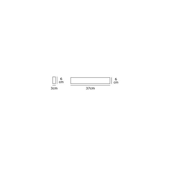 VK Lighting LED Γραμμικό Χωνευτό Φωτιστικό Οροφής 12W Θερμό Λευκό IP20 Μ37xΒ6xΥ3εκ.