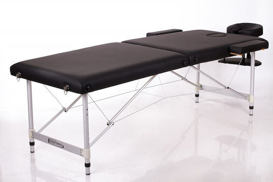 Rest Pro ALU 2 M Κρεβάτι Φυσιοθεραπείας Φορητό/Πτυσσόμενο Μαύρο από Αλουμίνιο 180x60εκ.