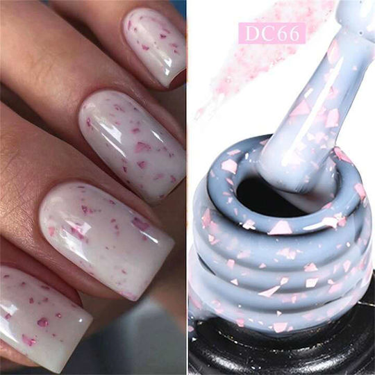 Set 6 Gel Pieces 7 Ml Gold Pink Glitter