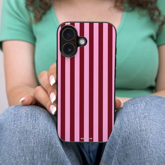 Sonique Stripe Stories Series Case Realme C75 4G Realme 14X 5G Striped Pink – Red
