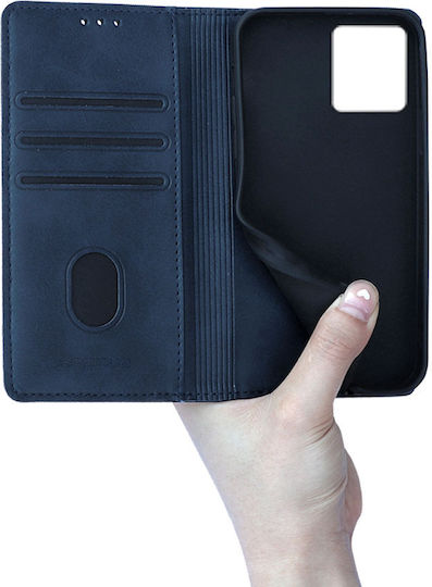 Vintage Magnet Wallet Case Sonique Motorola Moto G84 5g Dark Blue
