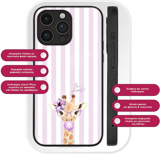 Sonique Stripe Stories Series Case Oppo Find X3 Lite 5g Lilac Giraffe Bubblegum