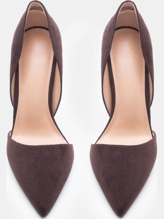Spitze Zehe Pumps Braun
