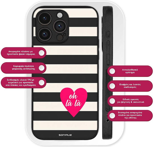 Θήκη Sonique Stripe Stories Series Oneplus Nord 3 5g Oh La La – Μαύρο