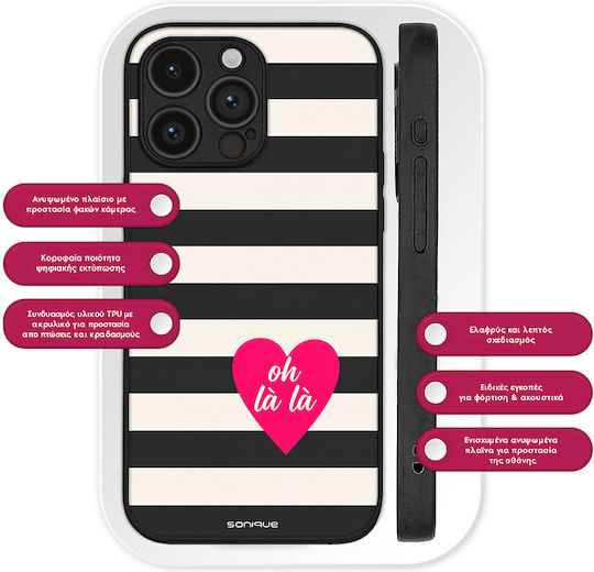 Θήκη Sonique Stripe Stories Series Oneplus 15r 5g Oh La La – Μαύρο