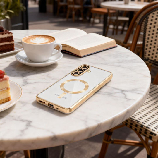 Tech-Protect Magflex Rückseite Umschlag Silikon Transparent Gold Galaxy A37