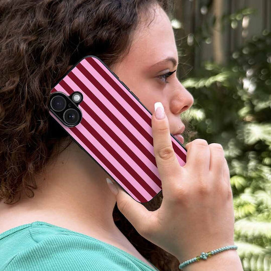 Sonique Stripe Stories Series Huawei Pura 80 Ultra Case Stripes Pink Red