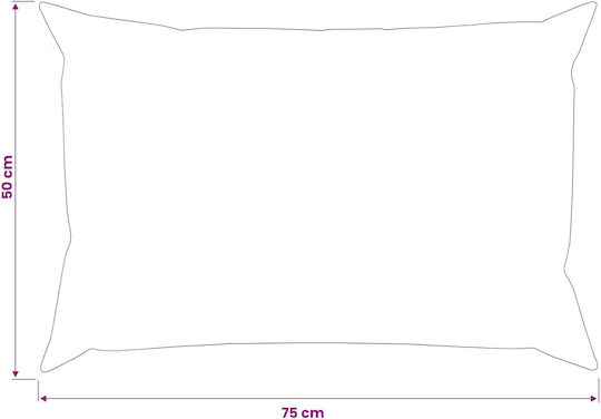 vidaXL Μαξιλάρι Καναπέ Heerlen Fleece Μαύρο 50x75εκ.