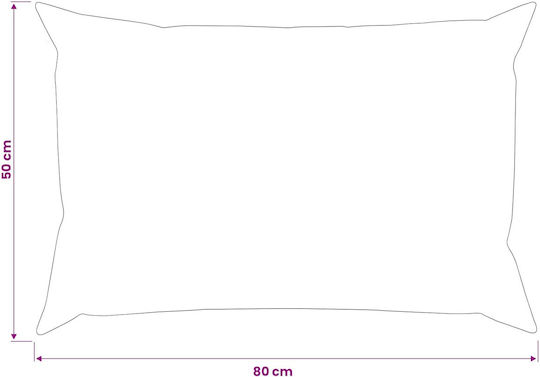 vidaXL Μαξιλάρι Καναπέ Heerlen Fleece Μαύρο 50x80εκ.