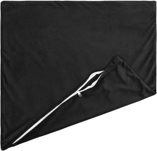 vidaXL Sofa-Kissen Heerlen aus Samt Schwarz 30x30cm