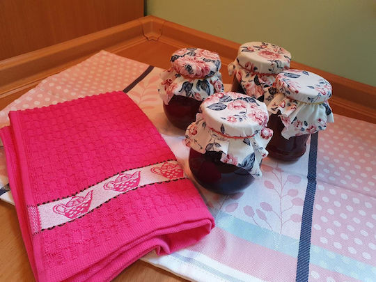 Zwoltex Kitchen Towel Made of 100% Cotton in Pink Colour 50x70cm Zwoltex Kitchen Towel Made of 100% Cotton in Pink Colour 50x70cm