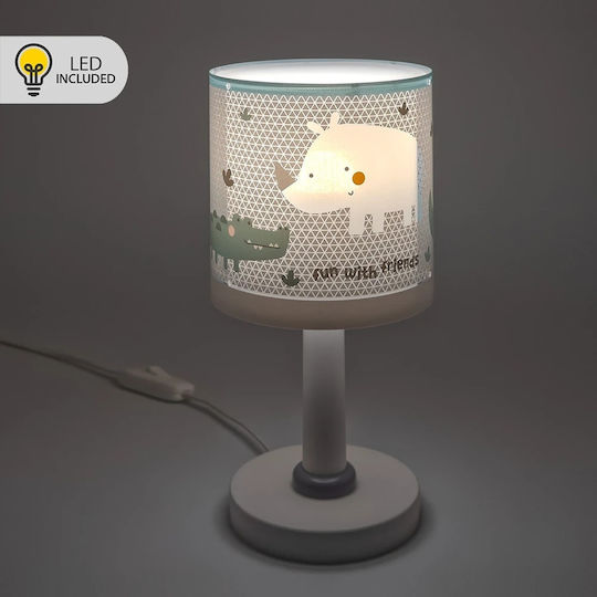 Ango Lampă LED pentru copii de birou Rhino And Croco Gri 13.5x13.5cm