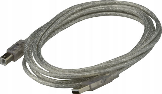 Manhattan USB 2.0 Cable USB-A male - USB-B male Ασημί 1.8m